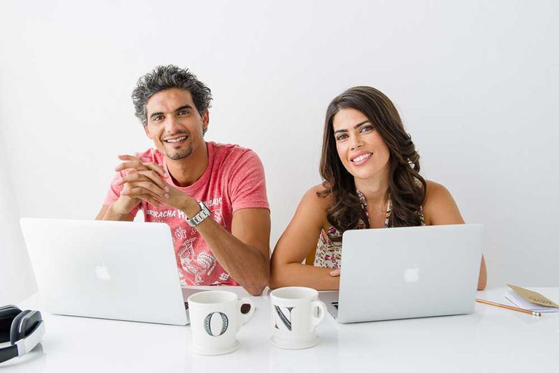Omar Zenhom and Nicole Baldinu