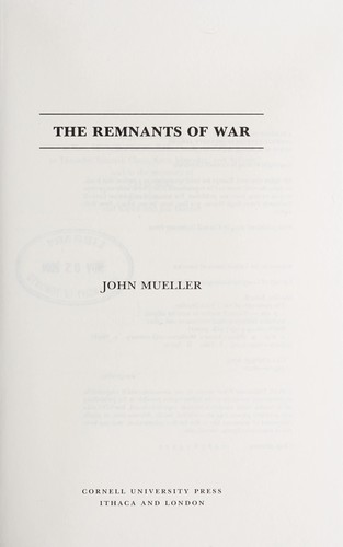 The Remnants of War - cover