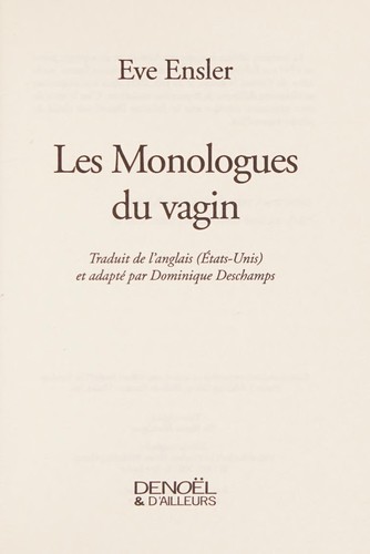The Vagina Monologues - cover